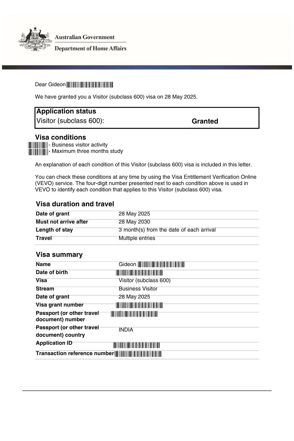 Australia Government Document